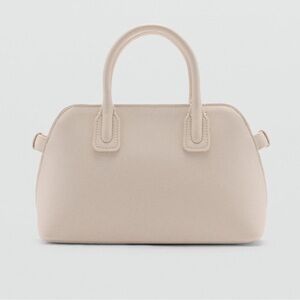 MANGO Off-White Double-Handle
Bowling Bag/NWT